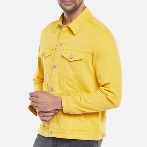 แจ็กเก็ตบอมเบอร์ผ้ายีนส์ลายพรางด้านหน้ากันน้ำกันลมใส่ได้ทั้งชายและหญิงผ้าคอตตอนสีทึบปรับได้ใหม่ - Product Image 3