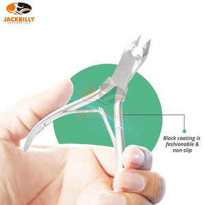 Tondeuse à cuticules professionnelle en acier inoxydable argenté pour ongles poussoir et pince à cuticules avec lames tranchantes outils de manucure pour les doigts - Product Image 3