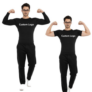 Trending Men's Gym Shirt Cotton/Spandex Compression Shirt <b>100</b>% <b>Polyester</b> Breathable and Quickdry Fabric - Product Image 1