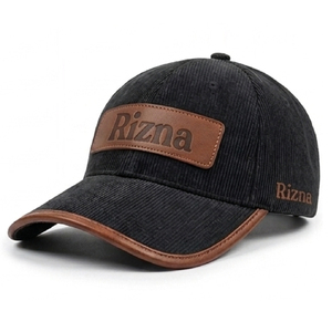 Gorra de Béisbol RIZNA de Sarga Vaquera, 6 Paneles, Ajustable, Unisex, Deportiva, Formal, Casual, con Logotipo Bordado en 3D en el Panel Frontal, Azul, de Algodón - Product Image 3