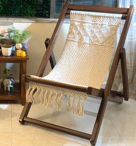 Silla de playa de macramé hecha a mano, último modelo 2025 | Mayorista de sillones de macramé de India - Product Image 6