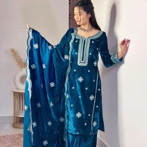 फुलपारी सबसे ज्यादा बिकने वाली महिला डिजाइनर विंटरवियर लेनिन सलवार कमीज / पाकिस्तानी ड्रेस महिला सलवार सूट