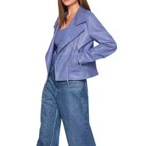 Venta al por mayor al aire libre Streetwear chaqueta de cuero de moda de invierno de encargo Casual Wear Women Leather Jacket - Product Image 5