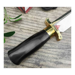 Offre Spéciale couteau de poche de chasse tranchant professionnel fabriqué à partir de lame en acier inoxydable, poignée en laiton, manche en bois - Product Image 4