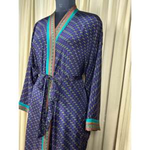 Vestido de Playa Boho Chic Vintage para Mujer, Hecho con Sari de Seda Reciclada, para Usar en Resorts, Estilo Gypsy House Lounge, Traje de Baño - Product Image 6