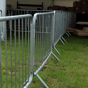 Galvanized Secure Site Barricade Pedestrian Crowd Control Barriers Fencing with Fixed Legs - Product Image 5