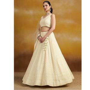 La mayoría de las ventas Semi cosido Georgette Lehenga Choli para Festival Fiesta Desgaste nupcial Lehenga Choli para exportación Venta - Product Image 1