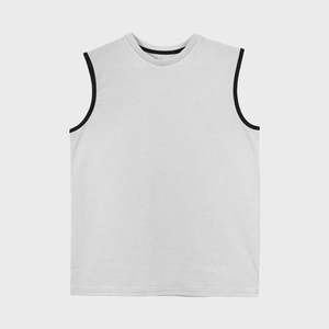 Vente en gros 100% coton Gym débardeur pour hommes conception personnalisée avec doux sans manches bas grande taille de haute qualité blanc débardeur - Product Image 6