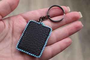 YF2212 Cone Stone Keychain Healing Crystal Glass Gemstone Bead <b>Keyring</b> Bag Accessory Gift for Mom/Friend - Product Image 5