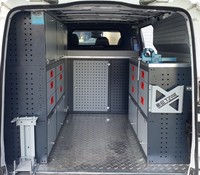 Armoire de rangement modulaire métallique OEM pour véhicule, étagères amovibles, tiroirs multiples, verrouillable, revêtement électrostatique en poudre, ensembles droit/gauche
