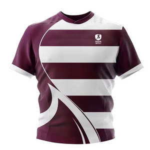Uniforme de rugby élégant pour hommes, couleurs personnalisées disponibles, maillot à manches courtes et short, ajustement parfait pour les entraînements et les compétitions d'équipe - Product Image 4