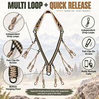 Cordon en nylon tressé à la main pour le porte-couillon de chasse au canard, avec boucles de suspension, durable, à dégagement rapide, léger, pour la chasse aux oiseaux aquatiques