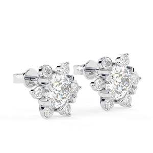 ต่างหูมุกทรงกลมน่ารักสำหรับผู้หญิง - Product Image 2