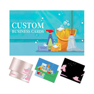 Tarjetas de visita a prueba de agua de diseño personalizado diseñadas para durabilidad y estilo, servicio de limpieza, tarjetas de plantilla - Product Image 1