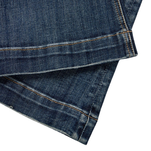 Jean évasé droit personnalisé pour femmes, taille haute, pantalon en denim à jambes minces et larges, perforé et délavé - Product Image 3