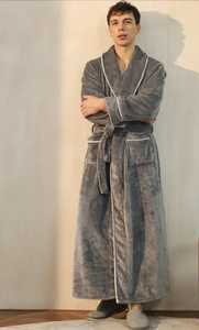 เสื้อคลุมอาบน้ำผ้ากำมะหยี่หนาสำหรับ100%, เสื้อคลุมอาบน้ำผ้าฝ้ายวาฟเฟิลและผ้าไหมไซส์ XL สำหรับผู้หญิงและผู้ชายชุดคลุมโรงแรมคู่สไตล์ฤดูร้อน - Product Image 3