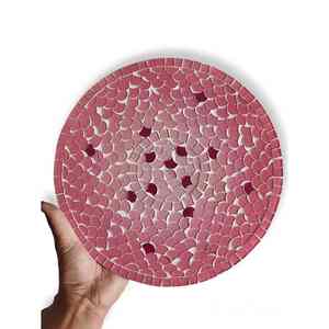 Indiacraft ถ้วยไม้เซรามิกสำหรับใส่ซุปถ้วยจานถาดดีไซน์แบบเคลือบเงางานโมเสกงานศิลป์ระดับพรีเมี่ยม - Product Image 3