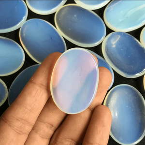 Feng Shui & Fairy Style Pulido Crystal Thumb Opalite Piedra preciosa curativa para Palm Worry Crystal Worry Stone - Product Image 2
