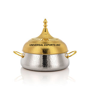 Double Wall Stainless Steel Hotpot High Quality Handmade Designer Casserole Classic Stylish Wholesale Metal <b>Food</b> <b>Warmer</b> - Product Image 6