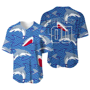 Maillots de baseball pour hommes personnalisés OEM Sublimation plaine T-shirt en jersey vierge Sportswear Maillots de baseball cousus - Product Image 1