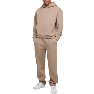 Sudadera con Capucha Corta Personalizada de Alta Calidad para Hombre, Tejido Grueso de 340 g/m², Lavado Ácido, Ecológica, Trajes de Otoño, Conjuntos Deportivos para Hombre - Product Image 2