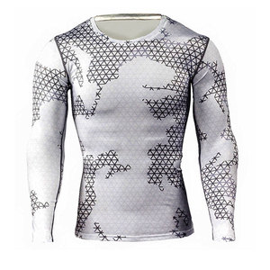 Mangas largas Nuevo diseño Hombres Rash Guard Para venta en línea Servicio OEM Fitness Wear Hombres Rash Guard - Product Image 5