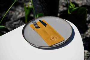 Porta Cubiertos de Cuero de Lujo Ecológico Hecho a Mano para Restaurante, Organizador de Mesa de Comedor, Bolsa Rústica para Cubiertos LRCH-0040 - Product Image 3