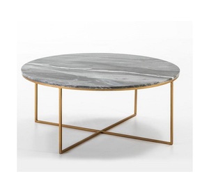 Table basse artisanale indienne design premium avec plateau en bois marron avec pied brillant en métal doré table basse au meilleur prix - Product Image 4