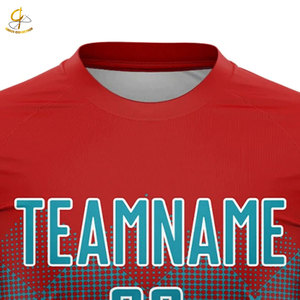 Nouveau style, maillots de football imprimés 100% polyester respirant, haute qualité, taille personnalisable, maillot de football pour homme, nom d'équipe personnalisé - Product Image 5