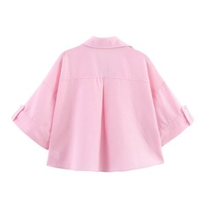 Camisa de mujer 100% Algodón Blusas y camisas de primavera para mujer Blusa de manga larga para mujer - Product Image 2