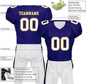 Uniforme de fútbol americano personalizado de alta calidad para clubes, universidades, equipos deportivos, conjunto completo transpirable de secado rápido 2025 - Product Image 2