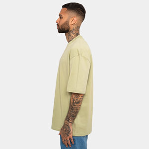 T-shirts graphiques Boxy 100% coton de qualité supérieure pour hommes sérigraphie personnalisée Anti-rides en détresse surdimensionné hanche lourde grande taille - Product Image 2