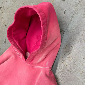 Sudaderas con capucha de gran tamaño lisas con logotipo personalizado con cremallera unisex sudaderas con capucha de peso pesado lisas lavado ácido de alta calidad para hombre - Product Image 4