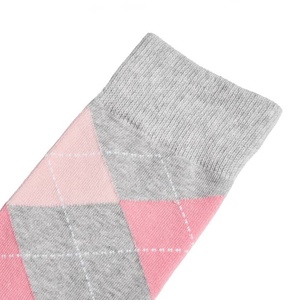 Premium antibacteriano Rosa gris Argyle algodón vestido tripulación calcetines calcetín personalizado hombres negocios Casual uso diario JZVINA Vietnam - Product Image 2