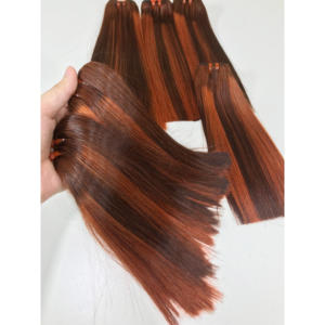 Extensiones de cabello humano virgen vietnamita Bonestraight naranja superventas Trama de moda Longitud personalizable Toupee Frontal - Product Image 4