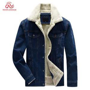Veste en jean à manches longues slim décontractée personnalisée de bonne qualité pour homme veste en jean bleu vintage de style classique pour motard déchiré - Product Image 1
