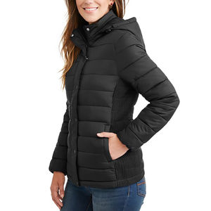 Veste pour femmes de haute qualité coupe-vent confortable col montant vestes de couleur unie vestes bouffantes - Product Image 6