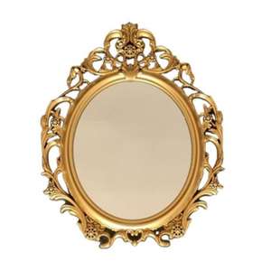 Antique Brass <b>Mirror</b> Frame With Luxury Craftsmanship and Timeless Elegance for <b>Vintage</b>-themed Living Room Interiors - Product Image 2