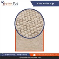 Tapis Abstrait Moderne Tissé à la Main Ravi Naturel Blanc Doux Texture Durable Laine Viscose Coton Mélange Tapis Fait Main pour la Maison