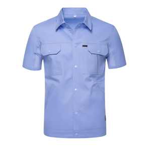 Vente en gros de chemises de travail unisexes, Protection du travail, résistant à l'usure, à boutons personnalisés, vente en gros - Product Image 2