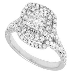 Square Shape Moissanite Cluster Diamond Engagement <b>Ring</b> In 925 Sterling Silver <b>Iced</b> Out Bridal Wedding Jewelry Gift for Women - Product Image 4