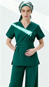 Uniforme d'hôpital, uniforme médical, blouse d'infirmière, uniforme à manches courtes, hauts élastiques, uniformes pour femmes, ensembles de blouses d'infirmière, vente en gros - Product Image 6