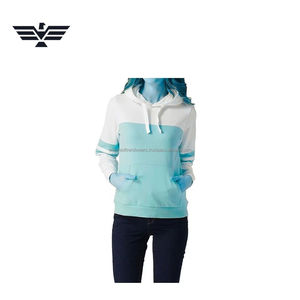 Sudadera con Capucha Larga de Bloques de Color Personalizada para Mujer, Estilo Urbano, Tejida, de Forro Polar, Transpirable, 100% Algodón, Invierno 2025, Superventas - Product Image 4