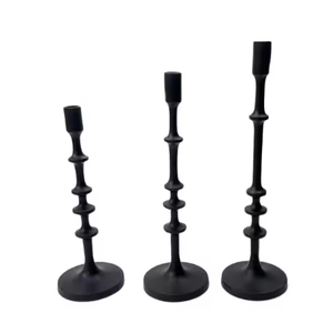 Bougeoir fait main, support de bougie en aluminium de style 3 piliers, décoratif pour bougies, support de pilier en métal de luxe - Product Image 6