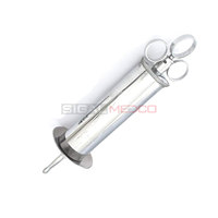 SIGAL MEDCO Seringue à lavement auriculaire réutilisable en acier inoxydable allemand de haute qualité, instrument chirurgical vétérinaire pour bétail et animaux de compagnie