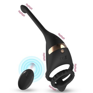Ensemble de bagues vibrantes et de plug anal télécommandés Dragon Knight APP pour couples - Product Image 1