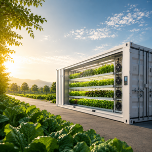 Système de culture verticale en serre pour légumes-feuilles hydroponiques avec contrôle climatique intelligent et équipement de culture - Product Image 1