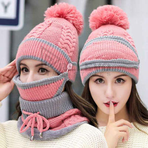 หมวกบีนนี่ขายดี ราคาส่งถูก ให้ความอบอุ่น ปักลาย 3 มิติ แบบสองสี ขอบพับได้ ผลิตจากอะคริลิก 100% - Product Image 2