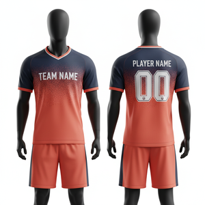 Ensemble de maillots de football pour hommes, manches courtes, col en V, évacuation de l'humidité, 100% polyester, toutes saisons, transfert thermique, motif animalier floral sur le devant - Product Image 6