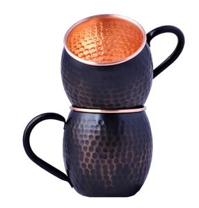 Fabricant de tasses en cuivre pur pour boire des tasses en cuivre de grande taille de 11 oz avec sac de pochette en tissu organique - Product Image 5